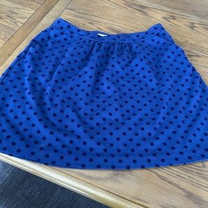 Boden Navy and Black Dotted Mini Skirt